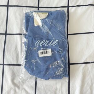 NWT Aerie OFFLINE Real Me High Waisted Crossover Flare Leggings Blue